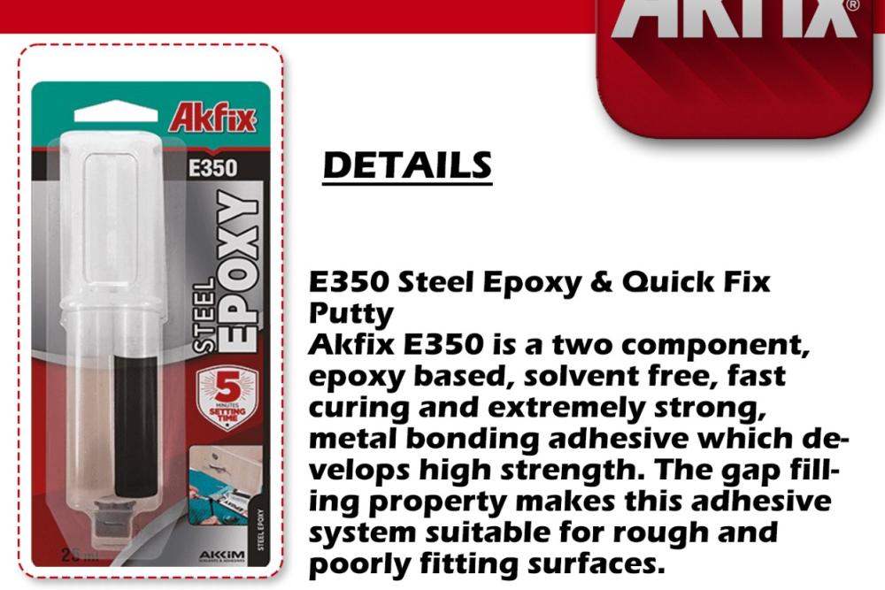 E350 Steel Epoxy & Quick Fix Putty