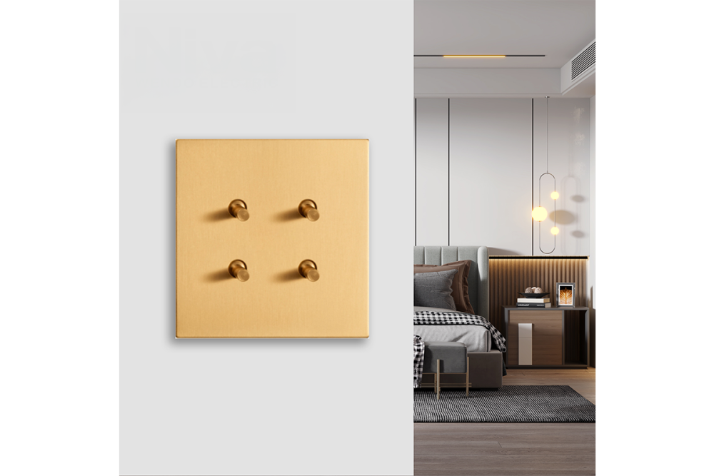 NV5 Modern 4-Gang Stainless Steel Switch – Premium Quality & Industrial Strength