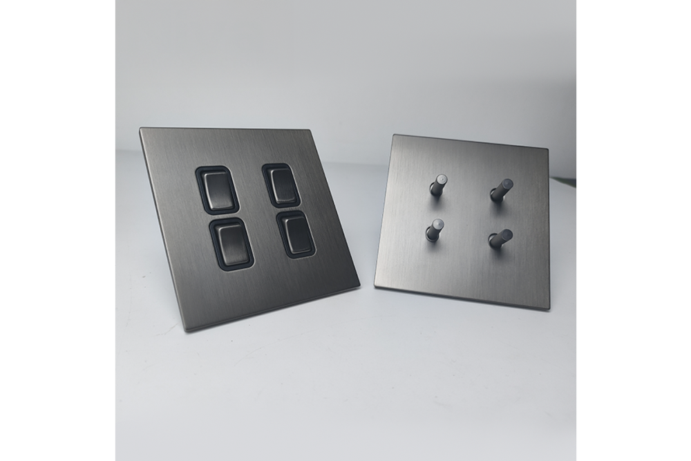 NV5 Modern 4-Gang Stainless Steel Switch – Premium Quality & Industrial Strength