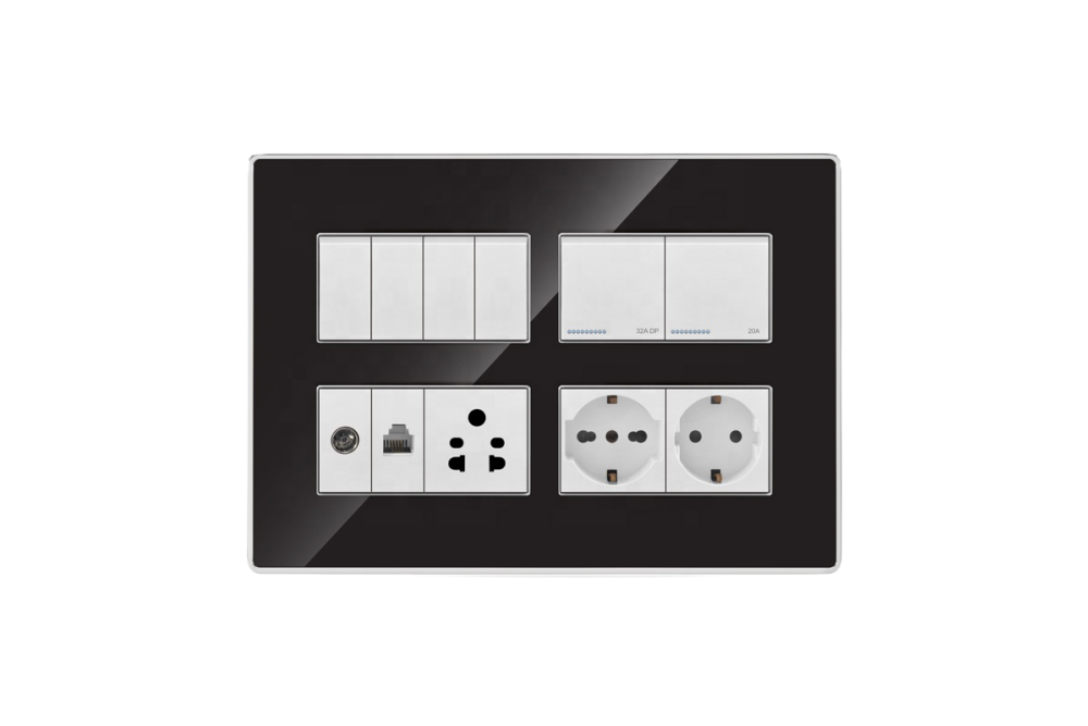 Glass-Finish Wall Socket & Switch – Where Smart Living Meets Modern Luxury