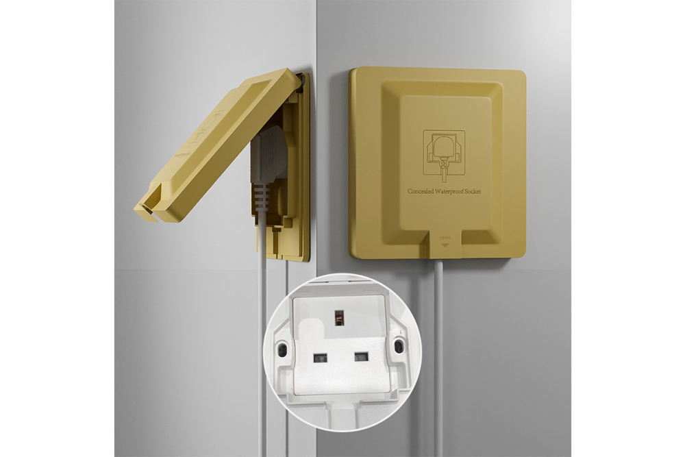  "Hidden" IP66 Waterproof Wall Socket