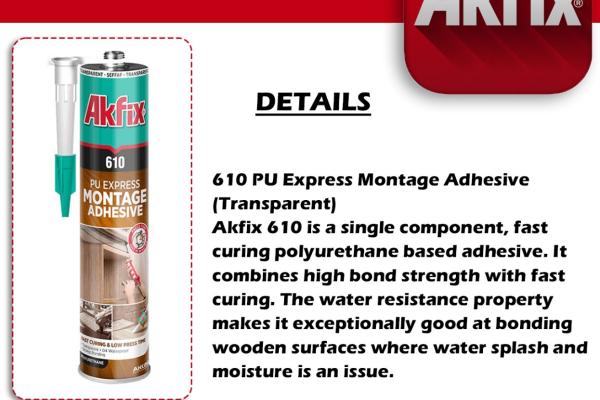 610 PU Express Montage Adhesive (Transparent)